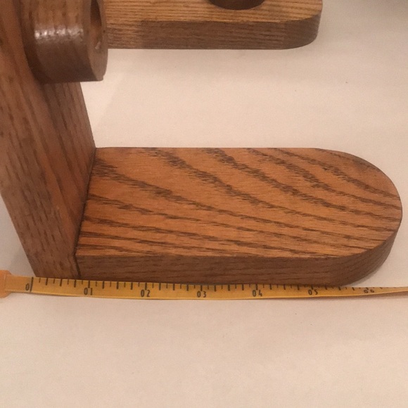 Set of Two Oak Taper Candle Holders - Picture 10 of 10
